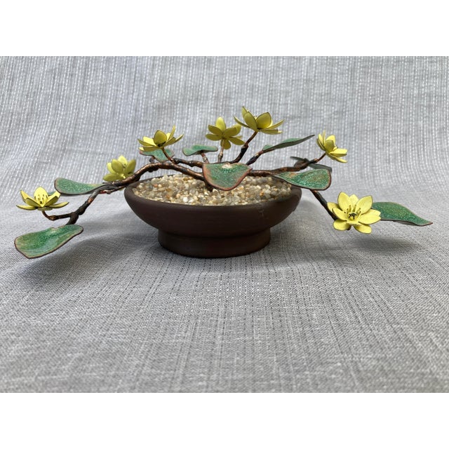 Vintage Enamel Potted Floral Arrangement For Sale - Image 11 of 12