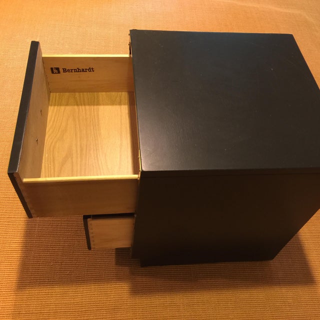 1970s 1970s Campaign Bernhardt Black Side Table For Sale - Image 5 of 8