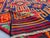 Textile Maimana Kilim Area Rug, Handwoven Wool, 7x10, Indigo & Orange For Sale - Image 7 of 12