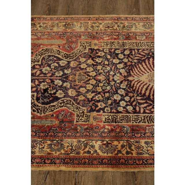 Persian Hand Knotted Prayer Rug For Sale - Image 9 of 18