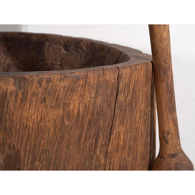 Antique Primitive Style Grain Mortar, 1920, Set of 2 For Sale - Image 6 of 10