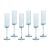 Foligno Champagne Flutes - Light Blue, Set of 6 For Sale - Image 4 of 4