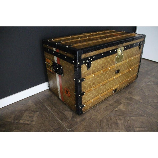 An authentic and superb vintage Louis Vuitton Courier Trunk, dating from the late 19th century, of medium size, rare and...