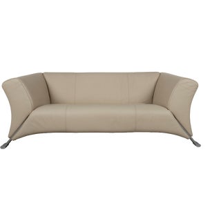 322 Leather Two-Seater Beige Cream Sofa from Rolf Benz For Sale