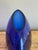 Mid 20th Century Mid-Century Modern Hand-Blown Cobalt Blue Glass Flat Oval Pillow Vase For Sale - Image 5 of 8