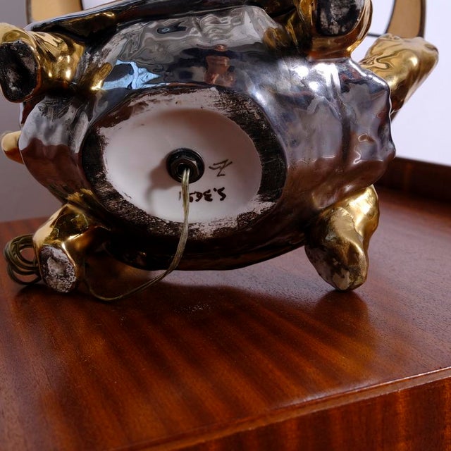 Zaccagnini Ceramic Turtle-Shaped Table Lamp, 1970s For Sale - Image 16 of 18