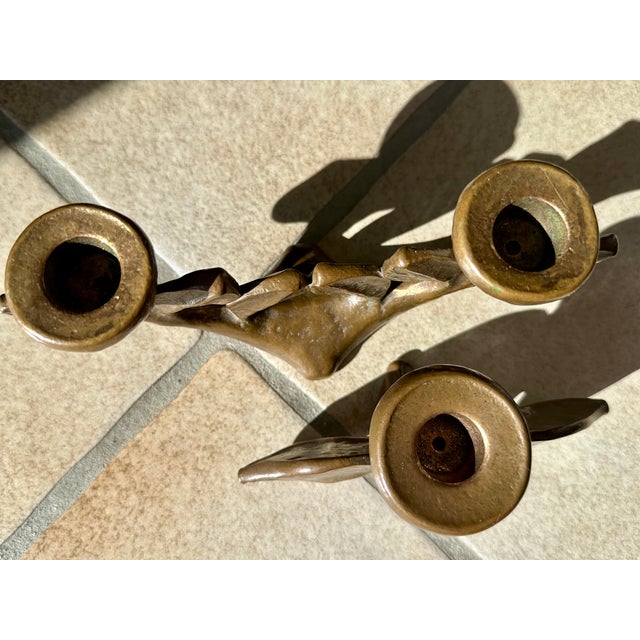 Bronze Art Candleholders from Michael Harjes, Germany, 1960s, Set of 2 For Sale - Image 11 of 18