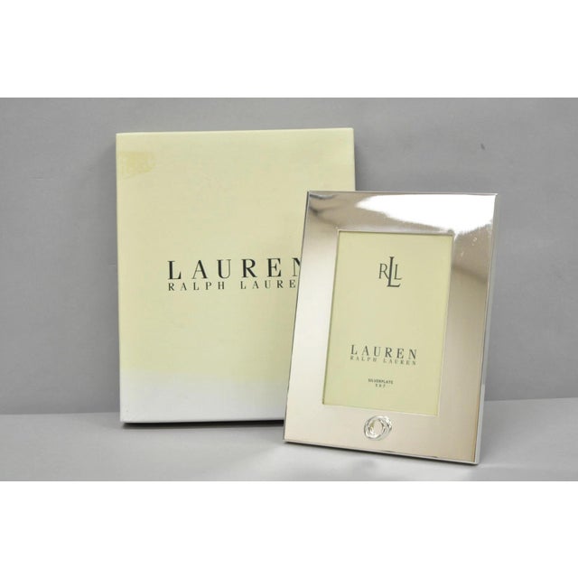 Late 20th Century Lauren Ralph Lauren "Vows" Silver Plated 5x7 Wedding Photo Picture Frame For Sale - Image 18 of 18