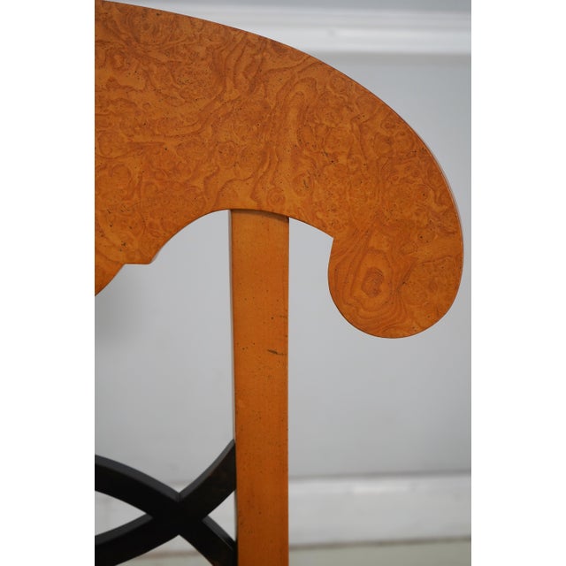 Set of 10 Baker Biedermeier Curly Maple Dining Room Chairs For Sale - Image 14 of 18