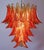 Italian Chandeliers with Leaves in the style of Barovier & Toso, Set of 2 For Sale - Image 3 of 17