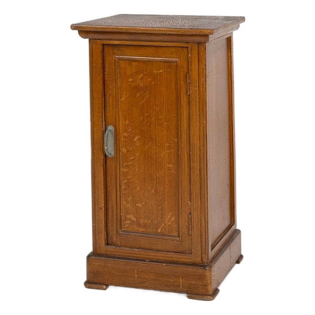 Art Deco French Nightstand in Varnished Wood, 1930s For Sale