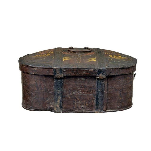 Mid 19th Century Swedish Hand-Painted Box, 1840s For Sale - Image 5 of 8