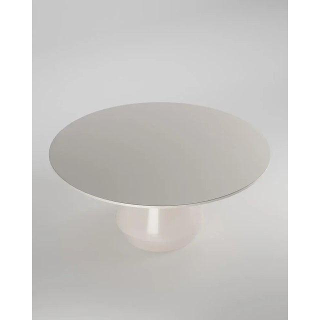 Contemporary Modern Charlotte Dining Table in Lacquer in White by Collector For Sale - Image 3 of 4