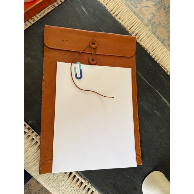Bergdorf Goodman Leather Portfolio, Tablet Case, or Envelope by Bergdorf Goodman, Made in Italy For Sale - Image 4 of 8