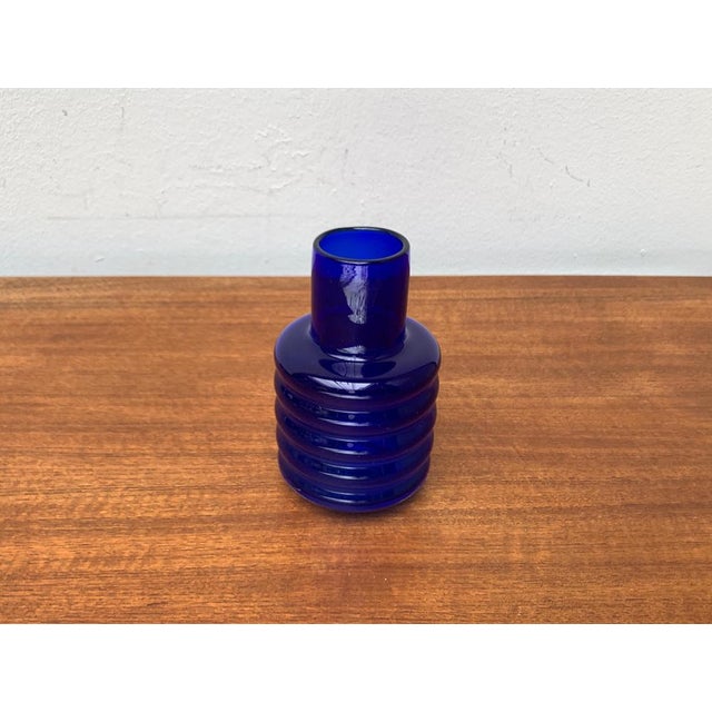 Glass Mid-Century East German GDR Glass Vase from Veb Glaswerk Harz Derenburg, 1960s For Sale - Image 7 of 15