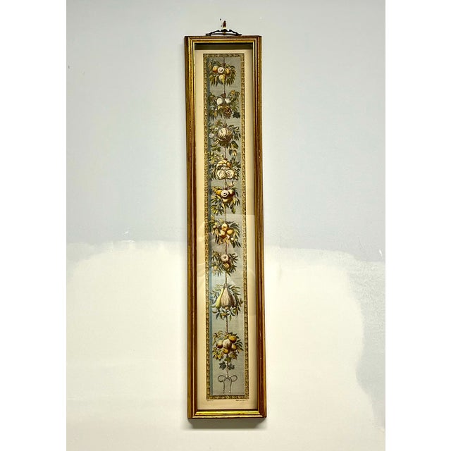Mid 20th Century Vintage Hand Colored Engraving Old World European Fruit Swag For Sale - Image 5 of 18