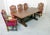 Absolute top notch dining set with an oak refectory table and matching Jacobean Revival dining chairs Circa 1920 A...