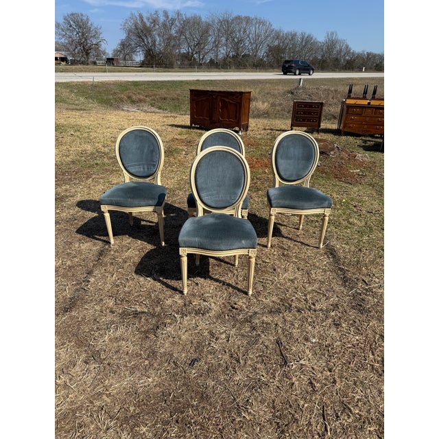 French 19th Century Louis XVl Dining Chairs - Set of 4 For Sale - Image 3 of 15