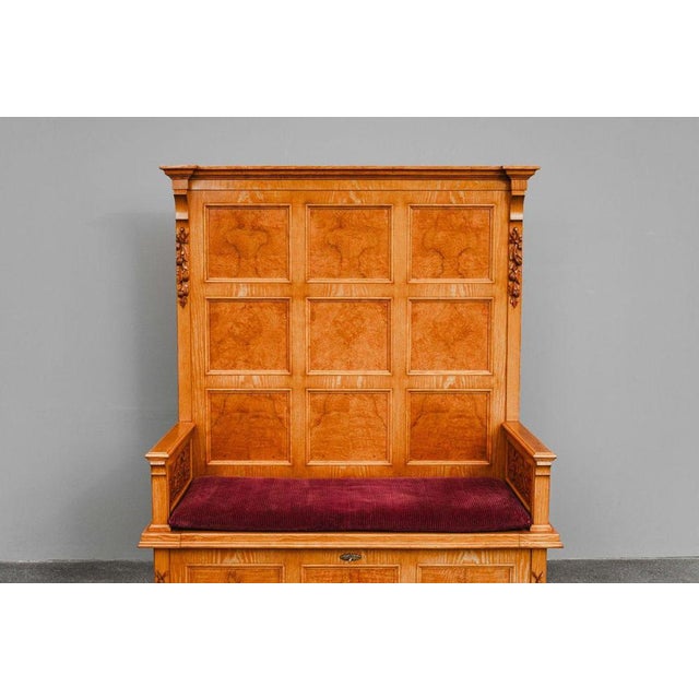 Antique Chest Bench in Ash Wood, 1900s For Sale - Image 12 of 18