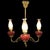 Brass & Cranberry Glass Electrified 3-Light Hanging Chandelier C1880 For Sale - Image 10 of 10