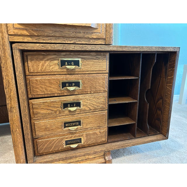 1907 Moon Company Roll Top Desk For Sale - Image 12 of 12