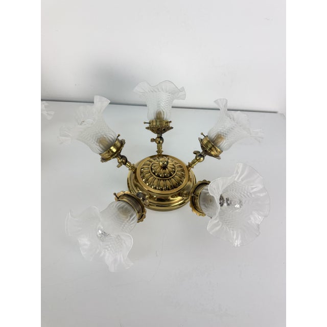 1960s Adjustable Ceiling Lights in Brass and Murano Glass, 1960s, Set of 2 For Sale - Image 5 of 18