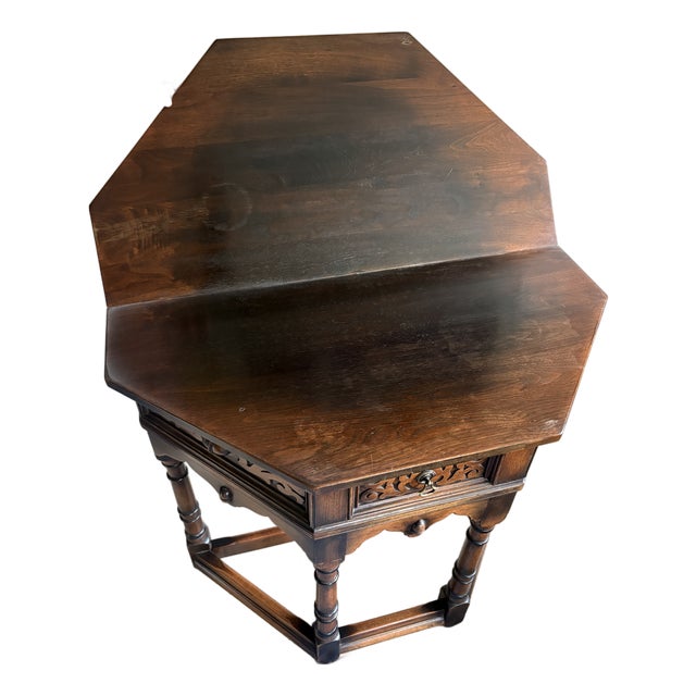 1920s Tobey Hinged Octagonal Game Table For Sale