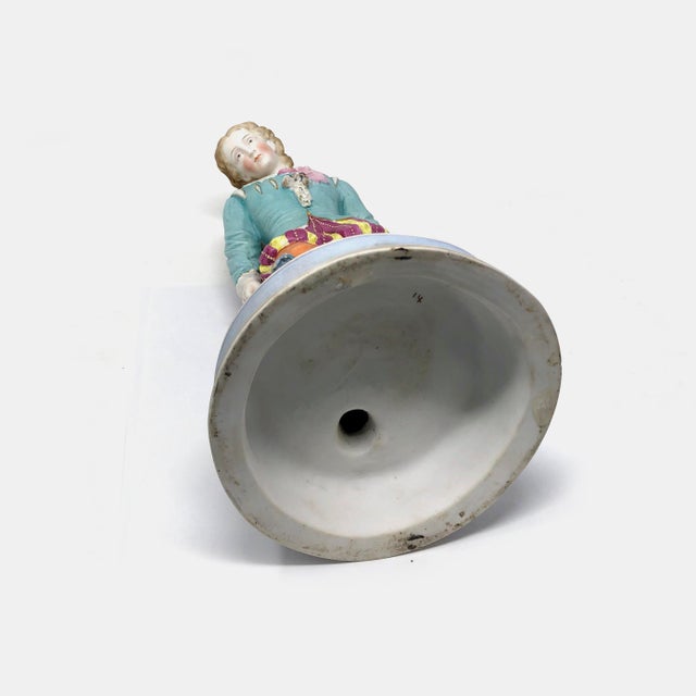 Traditional Antique 13" Bisque Porcelain Figurine – Young Gentleman in 18th Century Dress For Sale - Image 3 of 8