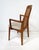 Brown Teak Upholstered Dining Chairs 2 Arm 2 Sides in the Style of Danish Modern For Sale - Image 8 of 17