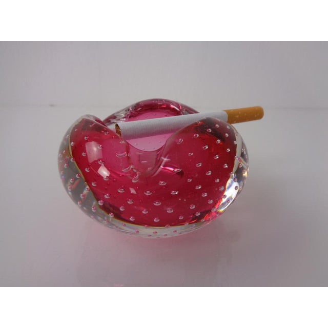 Small pink Murano glass ashtray from the 1960s. I have official proof of authenticity such as vintage catalogs, designer...