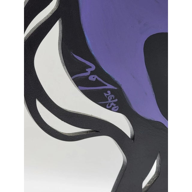Rare Ltd Edition Bonnie Leibowitz Hand Painted Acrylic on Cast Iron 26/50. 24 In For Sale - Image 10 of 12