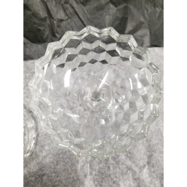 Late 20th Century Late 20th Century Geometric Crystal Dish With Lid For Sale - Image 5 of 7