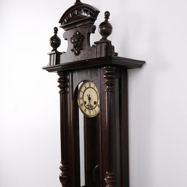 Vintage Junghans Oak Wall Clock, 1920s For Sale - Image 9 of 11