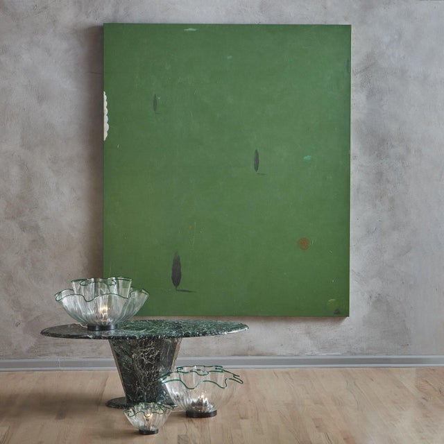 A collection of Italian Galea lamps designed by Adalberto Dal Lago for Vistosi in 1968. These hand blown Murano glass...