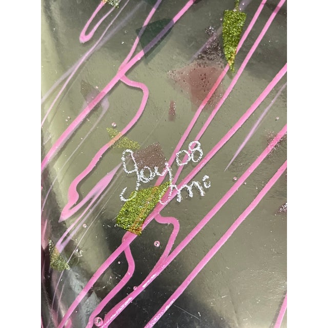 Artisan Glass Tray in the Shape of Heart by Joy Mc For Sale - Image 9 of 9