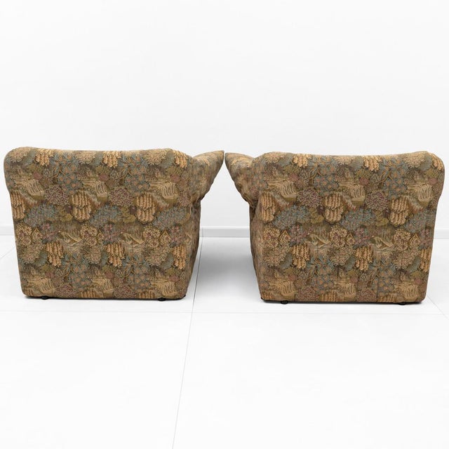 Mario Bellini Jacquard Fabric Chairs by Mario Bellini for B&B Italia, 1970, Set of 2 For Sale - Image 4 of 11