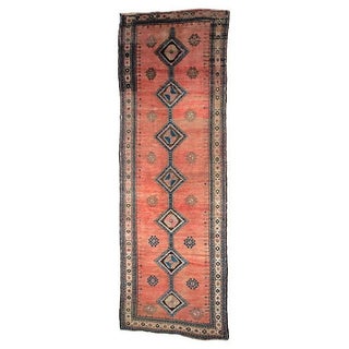 Antique Caucasian Runner 12'-7" x 4'-3" For Sale