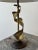 Gold Vintage Spiraling Gilt Metal Table Lamp With Oak Base Attributed to Yasha Heifetz, Circa 1950s For Sale - Image 8 of 14