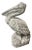 Charming Whitewashed Reconstituted Stone Pelican Statue For Sale