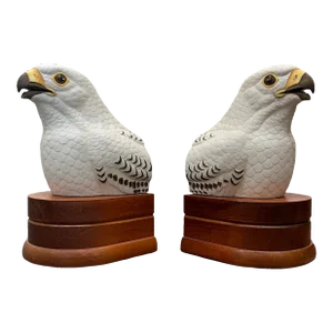 1970s Set of 2 Falcon Bookends Andrea by Sadek