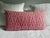 Pink IKAT Hand Printed Bolster including Down Feather insert. 17x32. Hidden Zip Closure.