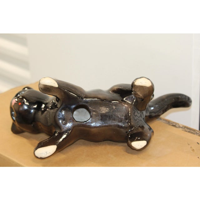 Black Cat Figurine from Vallauris France, 1970s For Sale - Image 11 of 18
