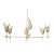 Currey & Company Modern White Metal Peace Lily Chandelier For Sale