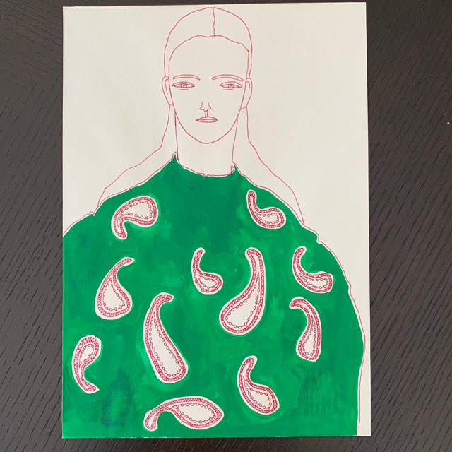 2010s Signed Fashion Art by Frida Wanneberger Illustration For Sale - Image 5 of 13