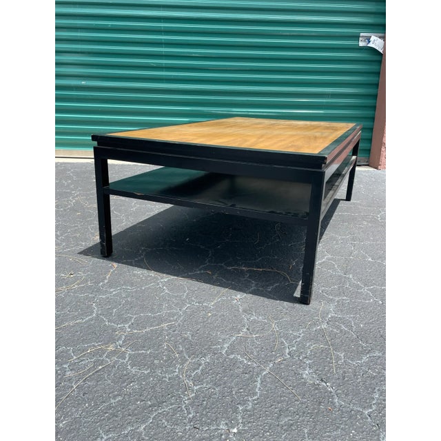 1960s Edward Wormley for Dunbar Brass Tagged TwoTiered Coffee Table