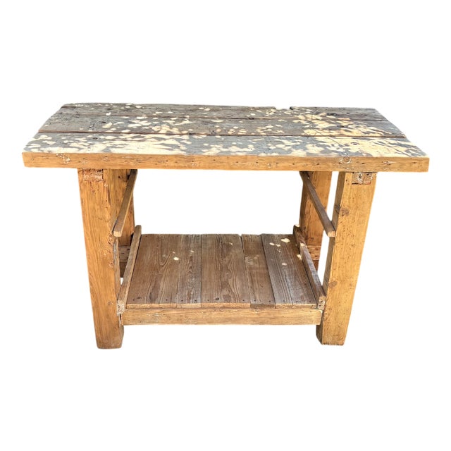 Rustic Fir Workbench, 1950s For Sale