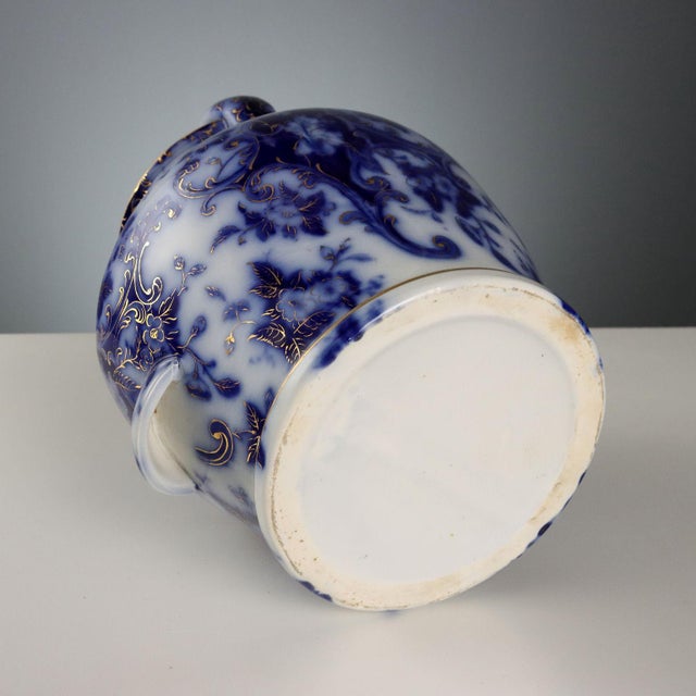 Flow Blue Porcelain Jug with Basin, Set of 2 For Sale - Image 8 of 14