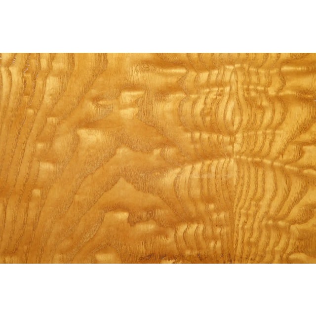 Monumental Art Deco Hollywood Regency Armoire in Blonde Quilted Wood, C 1930s For Sale - Image 10 of 18