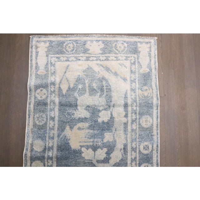Chinese Early 20th Century Soft Blue Chinese Pictorial Rug rug no.j4767 For Sale - Image 3 of 7
