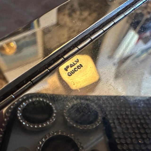 Modern 1980s Modern Silver Plated and Brass Luxury Box by Gucci For Sale - Image 3 of 17